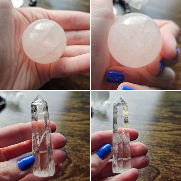 Crystal Starter Collection 6 Pc Gemstones Amethyst Quartz Selenite Rocks - Picture 3 of 9